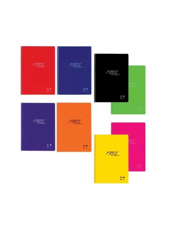 Keskin Color Defter A5 Spiralli pp Kapak 80 Yaprak Free Düz