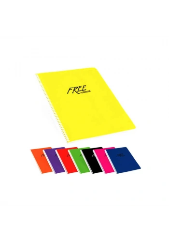 Keskin Color Free Plastik Kapak Kareli Defter A5 100 Yaprak