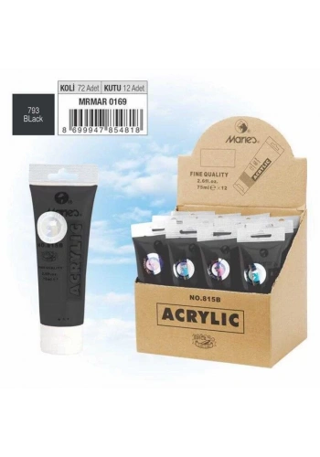 Maries Akrilik Boya 75ml Siyah