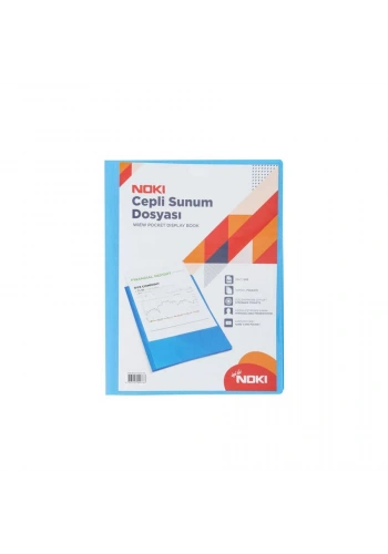 Noki Sunum Dosyası Cepli 30 Yapraklı A4 Mavi