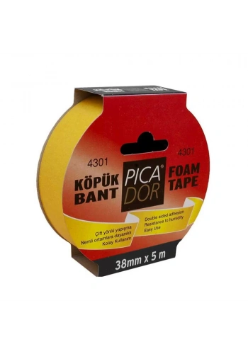 Picador Çift Taraflı Köpük Bant 38x5 m Askılı