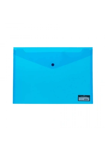 Faber Castell Çıtçıtlı Dosya Mavi A4