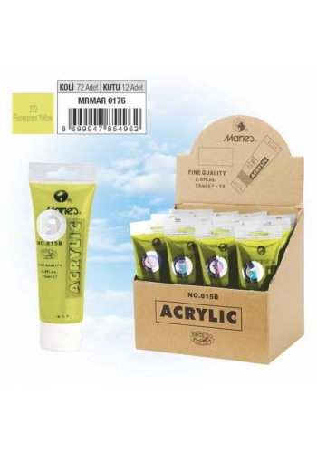 Maries Akrilik Boya 75ml Fluorescent Yellow