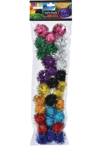 Südor Ponpon Metalik 25mm 30lı