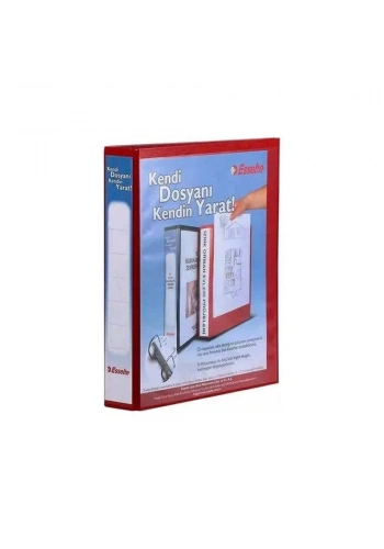 Esselte Plastik Klasör A4 2 Mekanizmalı 50 mm Halkalı Kırmızı