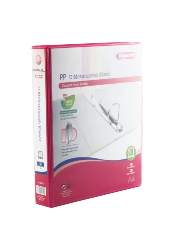 Bigpoint 4D Mekanizmalı Klasör 5 cm Açık Kırmızı