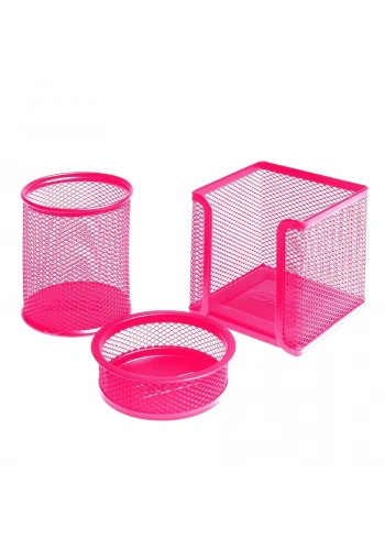 Bigpoint Metal Perfore 3lü Set Pembe