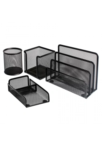 Bigpoint Metal Perfore 4lü Set Siyah