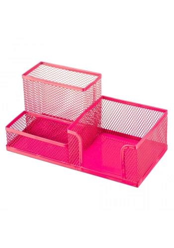 Bigpoint Metal Perfore 3 Gözlü Set Pembe