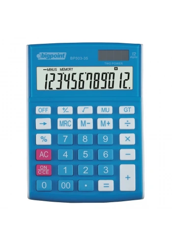Bigpoint Hesap Makinesi 12 Hane Mavi