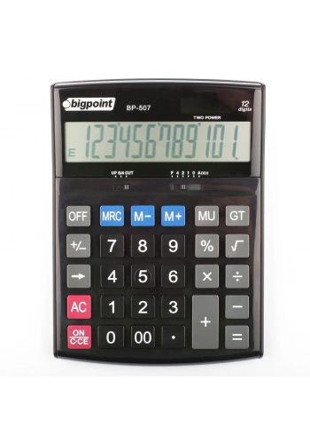 Bigpoint Hesap Makinesi 12 Hane Siyah