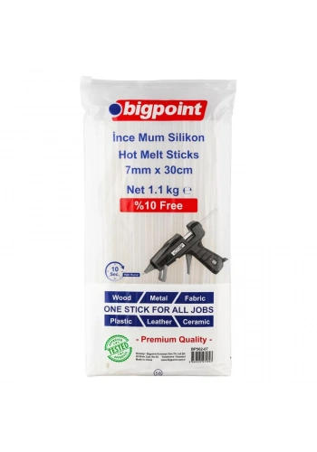 Bigpoint Mum Çubuk Silikon İnce 7mm x 30cm (1.1 Kilogram)