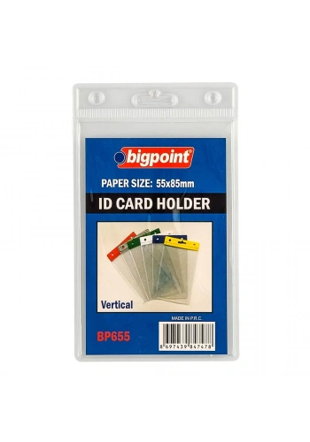 Bigpoint Kart Poşeti Dikey Şeffaf 55x85mm