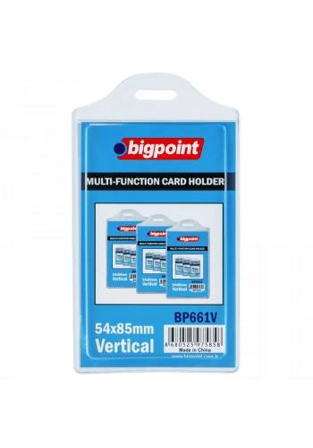 Bigpoint Çok Amaçlı Kart Kabı Dikey 54x85mm