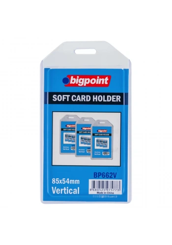Bigpoint Kart Kabı Dikey Şeffaf 54x85mm
