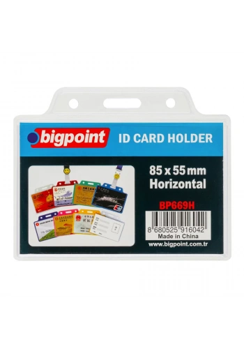 Bigpoint Kart Poşeti Yatay Şeffaf 85x55mm