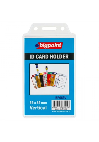 Bigpoint Kart Poşeti Dikey Şeffaf 55x85mm