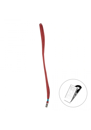 Bigpoint Metal Klipsli Yaka İpi Bordo