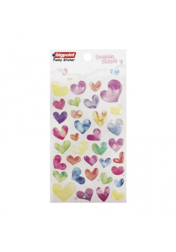 Bigpoint Sticker Çok Renkli Kalpler 1