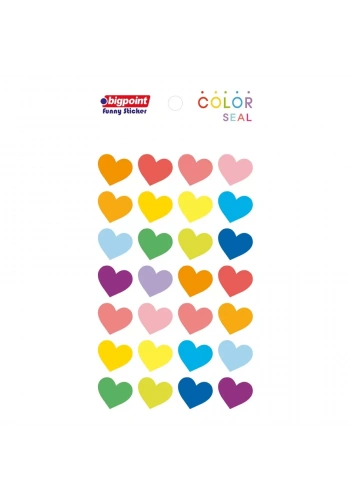 Bigpoint Sticker Çok Renkli Kalpler 3