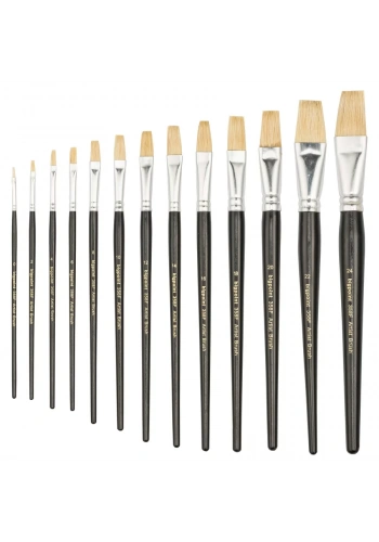 Bigpoint 358F Serisi Beyaz Doğal Kıl Düz Kesik Fırça No: 18