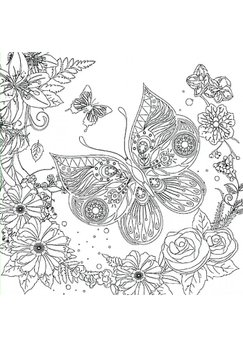 Bigpoint Baskılı Pres Tuval 30x30cm Kelebek