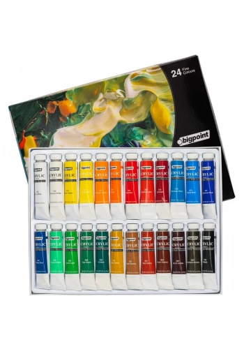 Bigpoint Akrilik Boya Seti 12ml Tüp x 24 Renk