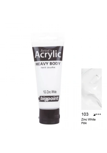 Bigpoint Akrilik Boya 75 ml Zinc White 103