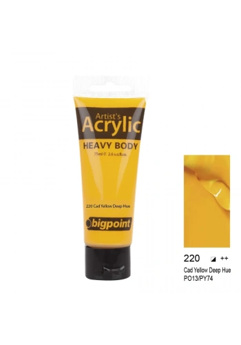 Bigpoint Akrilik Boya 75 ml Cad Yellow Deep Hue 220