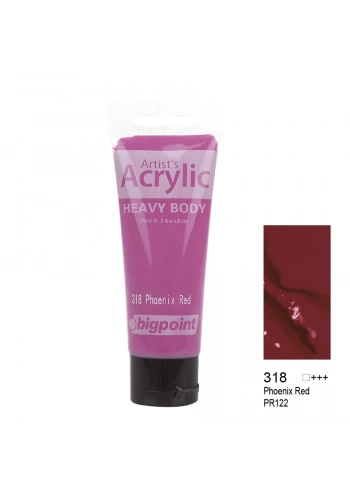 Bigpoint Akrilik Boya 75 ml Phoenix Red 318