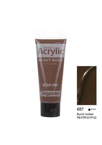 Bigpoint Akrilik Boya 75 ml Burnt Umber 687