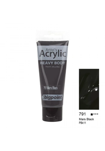 Bigpoint Akrilik Boya 75 ml Mars Black 791