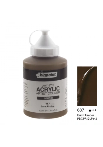 Bigpoint Akrilik Boya 500 ml Burnt Umber 687