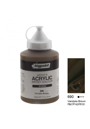 Bigpoint Akrilik Boya 500 ml Vandayke Brown 690