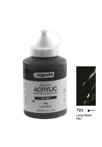 Bigpoint Akrilik Boya 500 ml Lamp Black 793