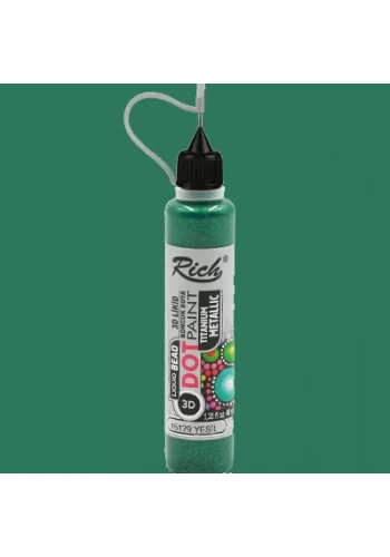 Rich Dot Paınt Boncuk Boya Titanium Metalik  15129 Yeşil