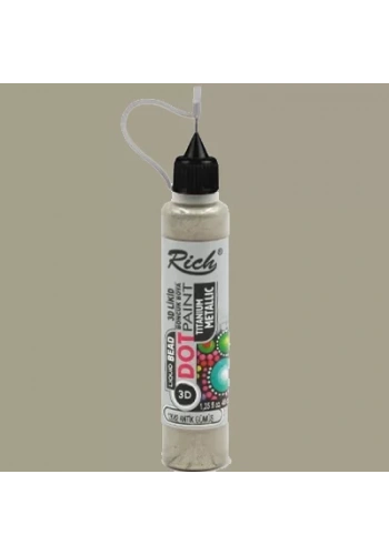 Rich Dot Paınt Boncuk Boya Titanium Metalik  12082 Antik Gümüş