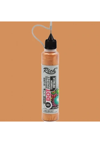 Rich Dot Paınt Boncuk Boya Titanium Metalik  12083 Bronz