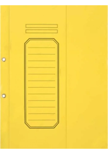 ALEMDAR SARI TELLİ YARIM KAPAKLI LÜKS KARTON DOSYA