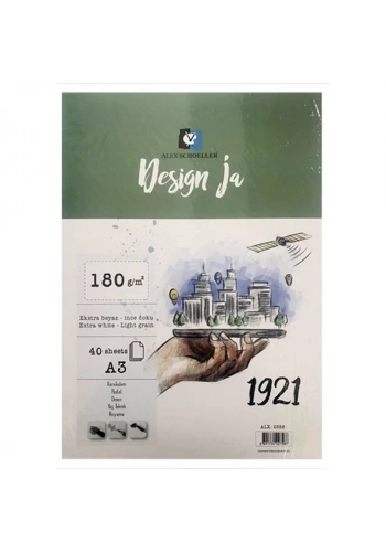 ALEX A3 40 YP 180 gr DOKULU RESİM BLOK ALX-0464
