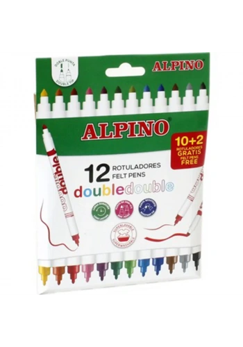 ALPINO 12 RENK ÇİFT YÖNLÜ KEÇELİ KALEM AR-002013