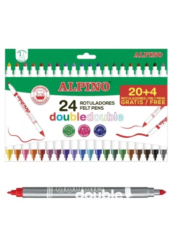 ALPINO AR-002058 ÇİFT YÖNLÜ 24 RENK KEÇELİ KALEM