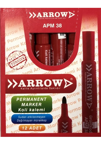 ARROW PERMANENT KIRMIZI YUVARLAK UÇ KOLİ KALEMİ
