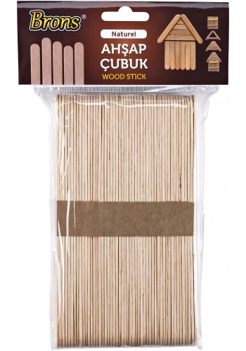 BRONS AHŞAP ÇUBUK NATUREL DAR 50 Lİ BR-900