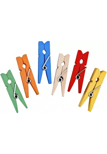 BRONS AHŞAP MANDAL RENKLİ KÜÇÜK BR-904 24LÜ