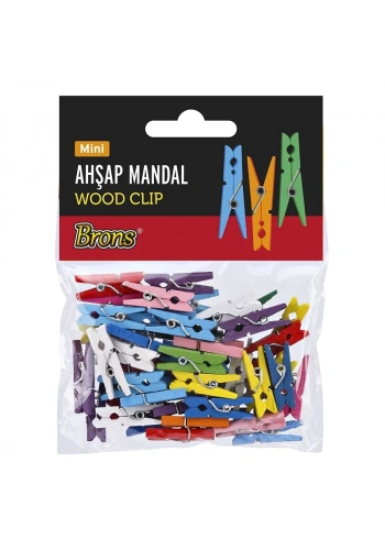 BRONS AHŞAP MANDAL RENKLİ MİNİ BR-908