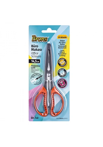 BRONS BÜRO MAKASI KORUMA KILIFLI BR-740 14,5 cm