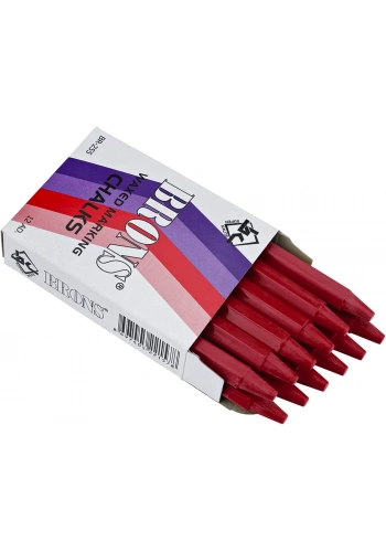 BRONS YAĞLI MARKA TEBEŞİR KIRMIZI 12 Lİ BR-255