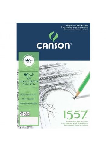 CANSON 1557 A4 40 YP RESİM VE ÇİZİM BLOK 12040A4