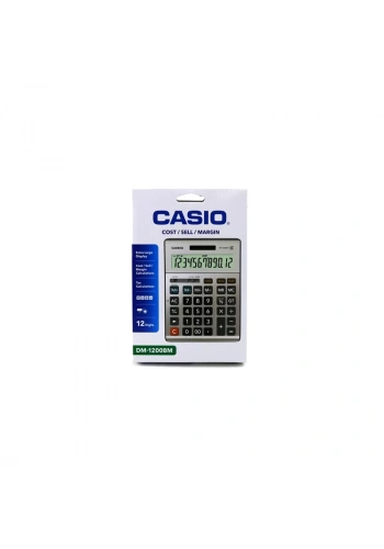 CASIO DM-1200 FM MASA ÜSTÜ HESAP MAKİNESİ 12 HANE